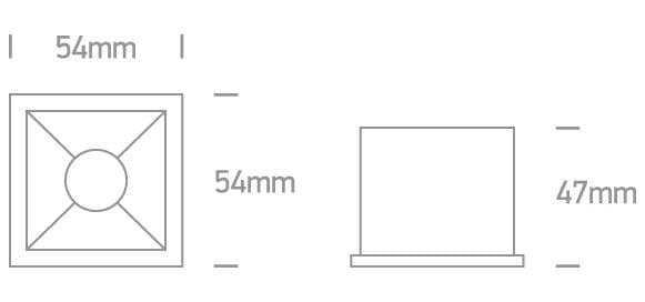 LED Spotlight Black Rectangular Warm White LED built in 480lm 6W Die Cast One Light SKU:50106B/B/W - Toplightco