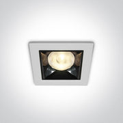 LED Spotlight White Rectangular Warm White LED built in 480lm 6W Die Cast One Light SKU:50106B/W/W - Toplightco
