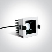 LED Spotlight White Rectangular Warm White LED 550lm Aluminium + Steel One Light SKU:50107B/W/W - Toplightco