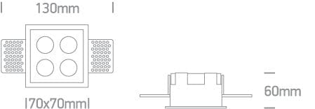 White 10W Trimless Low Glare recessed spotlight, IP20.

Complete with 700mA driver.

 One Light SKU:50110HTR/W/W