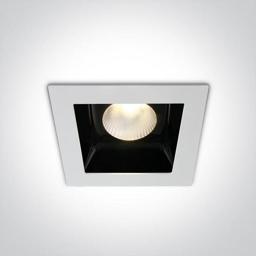 LED Downlight White Rectangular Warm White LED built in 1700lm 20W Aluminium One Light SKU:50120B/W/W - Toplightco