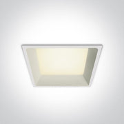 LED Downlight White Rectangular Cool White LED built in 1870lm 22W Die Cast One Light SKU:50122D/W/C - Toplightco