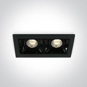 LED Spotlight Black Rectangular Warm White LED 2x160lm Die Cast One Light SKU:50202B/B/W - Toplightco