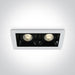 LED Spotlight White Rectangular Warm White LED 2x160lm Die Cast One Light SKU:50202B/W/W - Toplightco