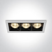 LED Spotlight White Rectangular Warm White LED built in 960lm 12W Die Cast One Light SKU:50306B/W/W - Toplightco