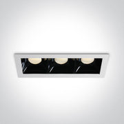 LED Spotlight White Rectangular Warm White LED 3x550lm Aluminium + Steel One Light SKU:50307B/W/W - Toplightco