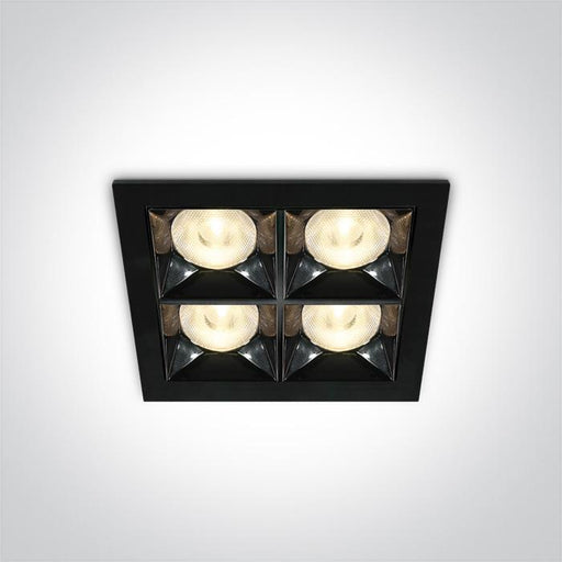 LED Spotlight Black Rectangular Warm White LED built in 1280lm 16W Die Cast One Light SKU:50406B/B/W - Toplightco