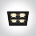 LED Spotlight Black Rectangular Warm White LED built in 1280lm 16W Die Cast One Light SKU:50406B/B/W - Toplightco