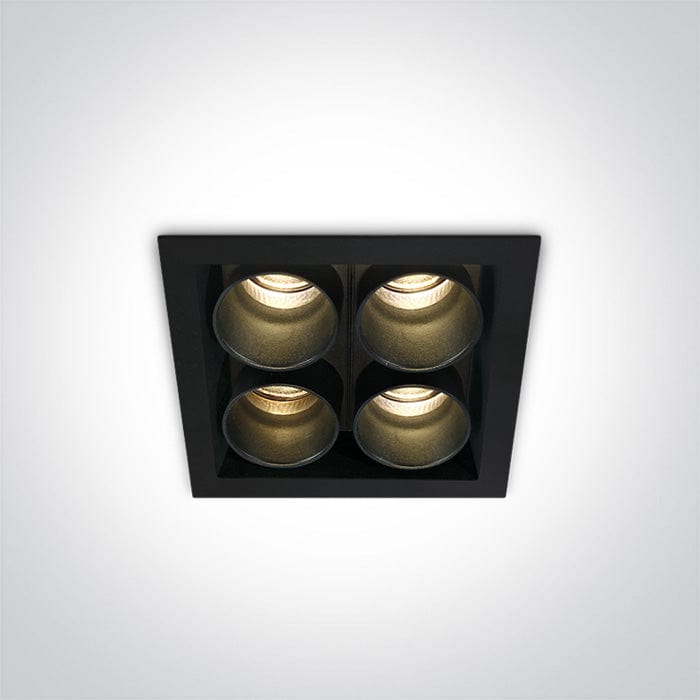 Black Led 10w Warm White Ip20 230v Dark Light Recessed Spotlight Ip20. - Toplightco