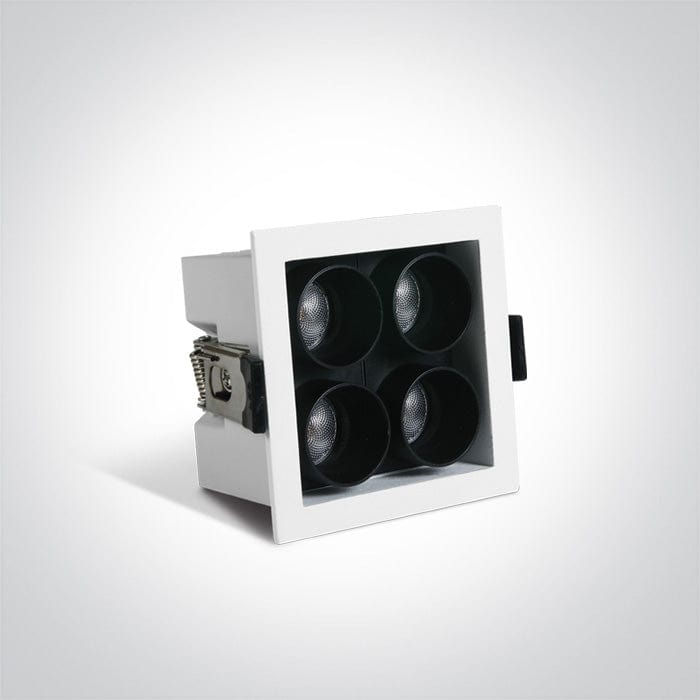 White Led 10w Warm White Ip20 230v Dark Light Recessed Spotlight Ip20. - Toplightco