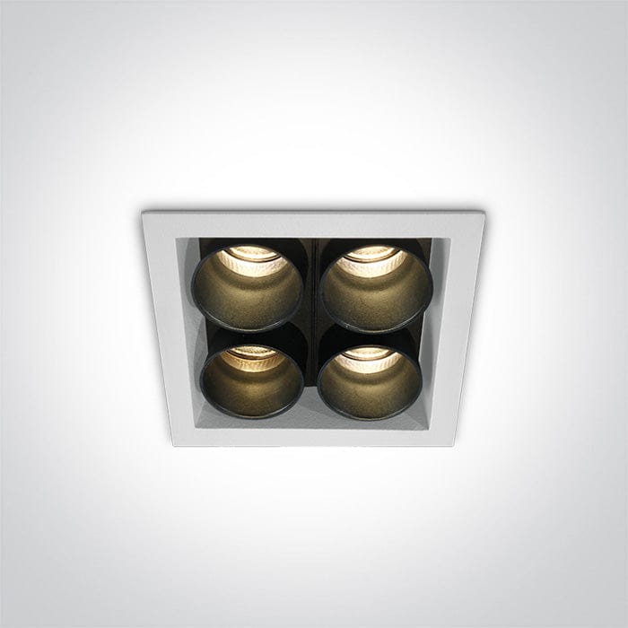 White Led 10w Warm White Ip20 230v Dark Light Recessed Spotlight Ip20. - Toplightco