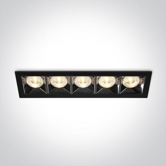 LED Spotlight Black Rectangular Warm White LED built in 1600lm 20W Die Cast One Light SKU:50506B/B/W - Toplightco