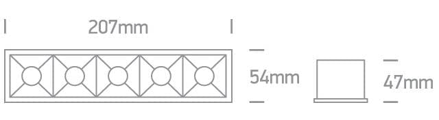 LED Spotlight Black Rectangular Warm White LED built in 1600lm 20W Die Cast One Light SKU:50506B/B/W - Toplightco