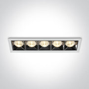 LED Spotlight White Rectangular Warm White LED built in 1600lm 20W Die Cast One Light SKU:50506B/W/W - Toplightco
