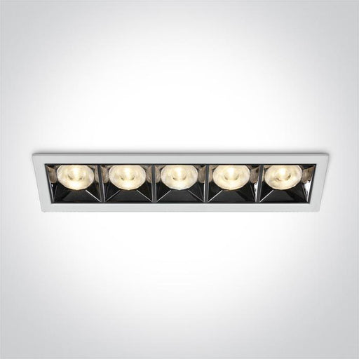 LED Spotlight White Rectangular Warm White LED built in 1600lm 20W Die Cast One Light SKU:50506B/W/W - Toplightco