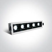 LED Spotlight White Rectangular Warm White LED 5x550lm Aluminium + Steel One Light SKU:50507B/W/W - Toplightco