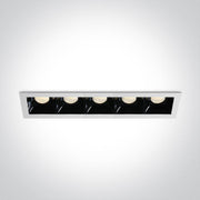 LED Spotlight White Rectangular Warm White LED 5x550lm Aluminium + Steel One Light SKU:50507B/W/W - Toplightco