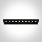 LED Spotlight Black Rectangular Warm White LED 9x160lm Die Cast One Light SKU:50902B/B/W - Toplightco