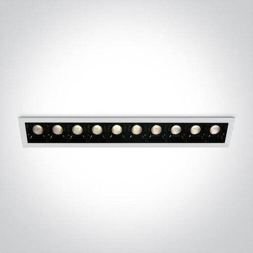 LED Spotlight White Rectangular Warm White LED 9x160lm Die Cast One Light SKU:50902B/W/W - Toplightco