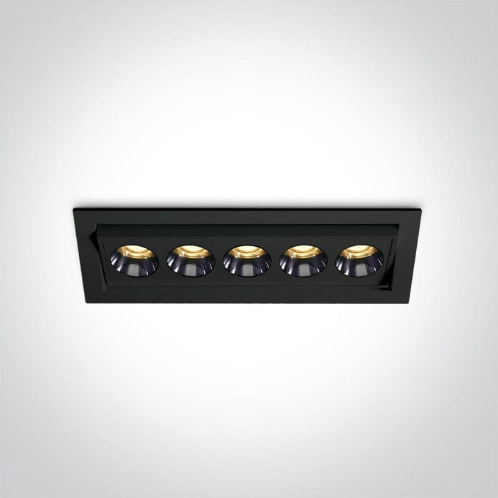 Black 12W Adjustable Low Glare recessed spotlight, IP20.

Complete with 700mA driver.

 One Light SKU:51012H/B/W