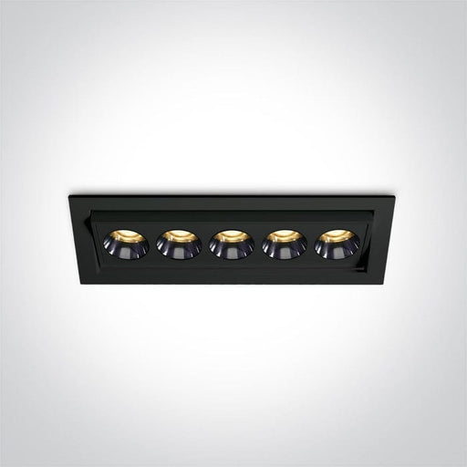 Black 12W Adjustable Low Glare recessed spotlight, IP20.

Complete with 700mA driver.

 One Light SKU:51012H/B/W