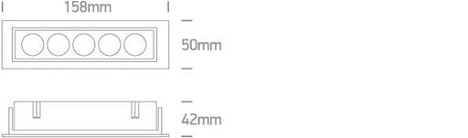 White 12W Adjustable Low Glare recessed spotlight, IP20.

Complete with 700mA driver.

 One Light SKU:51012H/W/W