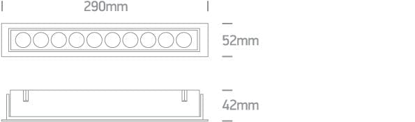 White 24W Adjustable Low Glare recessed spotlight, IP20.

Complete with 700mA driver.

 One Light SKU:51024H/W/W