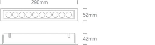 White 24W Adjustable Low Glare recessed spotlight, IP20.

Complete with 700mA driver.

 One Light SKU:51024H/W/W