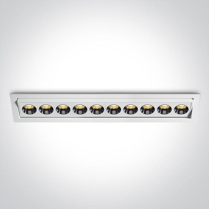 White 24W Adjustable Low Glare recessed spotlight, IP20.

Complete with 700mA driver.

 One Light SKU:51024H/W/W