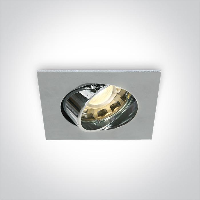 LED Spotlight Chrome Rectangular Die Cast One Light SKU:51105/C - Toplightco