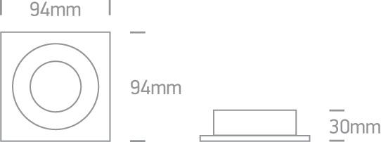 LED Spotlight Aluminium Rectangular Aluminium One Light SKU:51105AB/AL - Toplightco