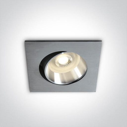 LED Spotlight Aluminium Rectangular Replaceable lamp 50W Aluminium One Light SKU:51105B1/AL - Toplightco
