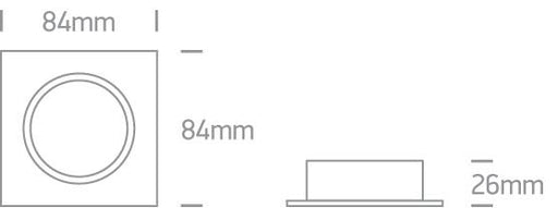 LED Spotlight Aluminium Rectangular Replaceable lamp 50W Aluminium One Light SKU:51105B1/AL - Toplightco