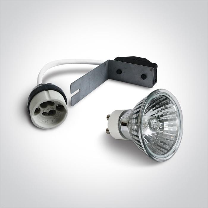 LED Spotlight White Rectangular Replaceable lamp 50W Die Cast One Light SKU:51105GA/W - Toplightco