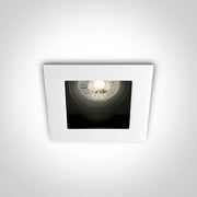 LED Spotlight White Rectangular Replaceable lamp 50W Metal One Light SKU:51105TA/W - Toplightco