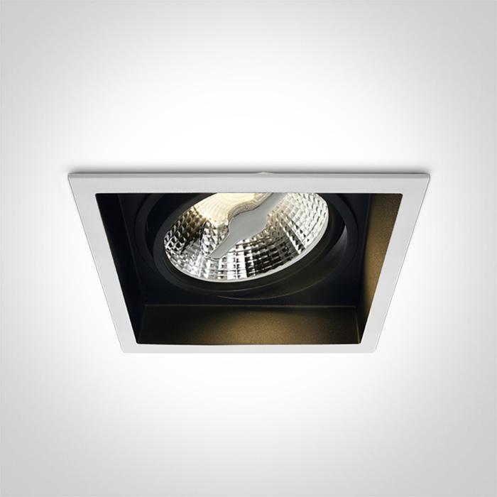 Downlight Black Rectangular Replaceable lamp 75W Die Cast One Light SKU:51110AD/B - Toplightco