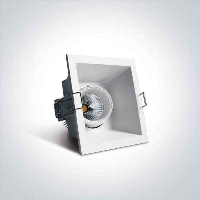 White Led 10w Warm White 24deg Ip20 230v Adjustable Dark Light Recessed Spotlight - Toplightco