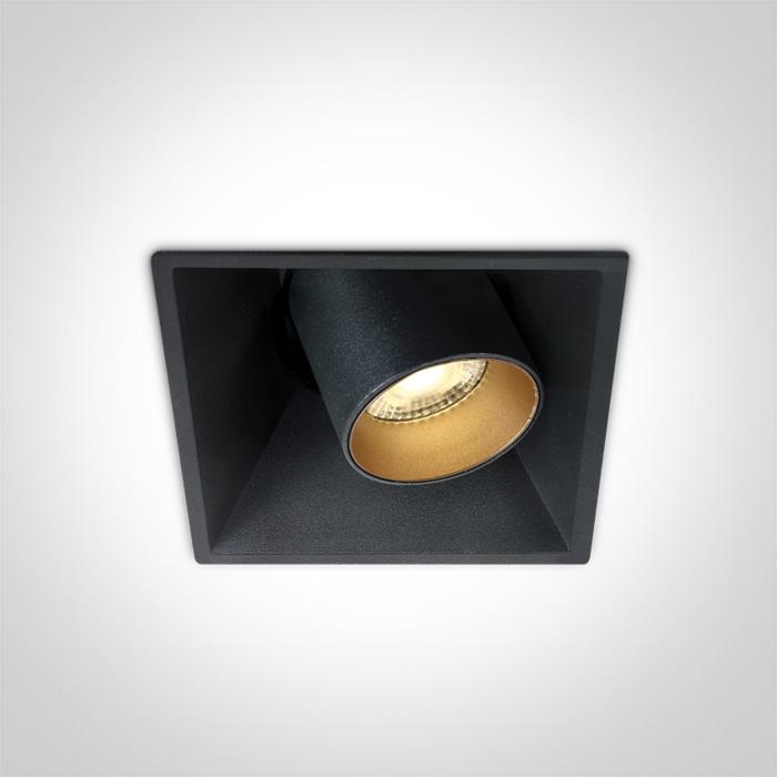 LED Spotlight Black Rectangular Warm White LED built in 820lm 11W Die Cast One Light SKU:51111C/B/W - Toplightco