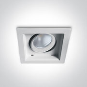 LED Spotlight White Rectangular Warm White LED built in 940lm 12W Aluminium One Light SKU:51112H/W/W - Toplightco