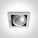 LED Downlight White Rectangular Warm White LED built in 1500lm 20W Die Cast One Light SKU:51120B/W/W - Toplightco