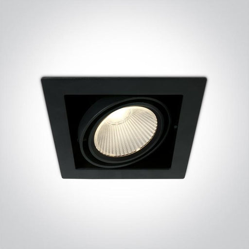 LED Downlight Black Rectangular Warm White LED built in 2600lm 30W Aluminium One Light SKU:51130/B/W - Toplightco