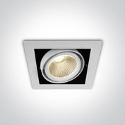 LED Downlight White Rectangular Warm White LED built in 2600lm 30W Aluminium One Light SKU:51130/W/W - Toplightco