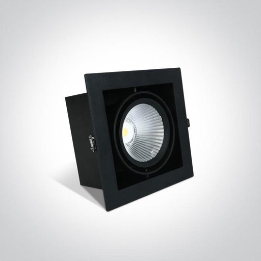 LED Downlight Black Rectangular Cool White LED built in 2700lm 30W Aluminium One Light SKU:51130/B/C - Toplightco