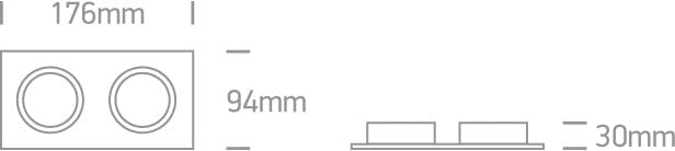 Black Ceiling MountedGu10 2x10w One Light SKU:51205ABG/B - Toplightco