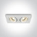 LED Spotlight White Rectangular Replaceable lamp 2x50W Aluminium One Light SKU:51205ABG/W - Toplightco