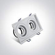 LED Spotlight White Rectangular Replaceable lamp 2x50W Die Cast One Light SKU:51205N/W - Toplightco