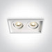 LED Spotlight White Rectangular Replaceable lamp 2x50W Die Cast One Light SKU:51205N/W - Toplightco