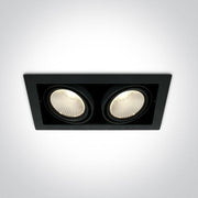 LED Downlight Black Rectangular Warm White LED built in 2x2600lm 2x30W Aluminium One Light SKU:51230/B/W - Toplightco