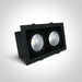 LED Downlight Black Rectangular Cool White LED built in 2x2700lm 2x30W Aluminium One Light SKU:51230/B/C - Toplightco