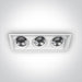 Downlight White Rectangular Aluminium One Light SKU:51310N/W - Toplightco